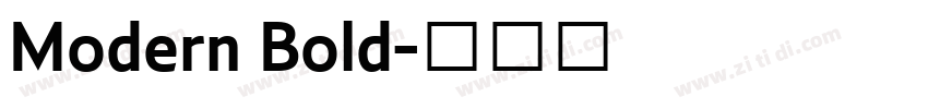 Modern Bold字体转换
